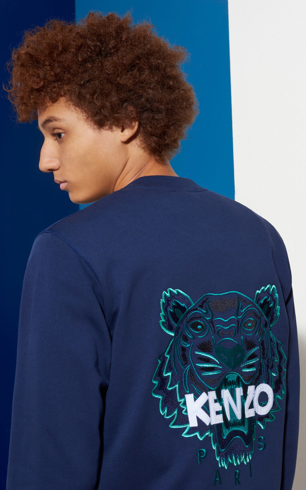 Kenzo Tiger Bomber Moška Jakne Temno Modra SI-3820682